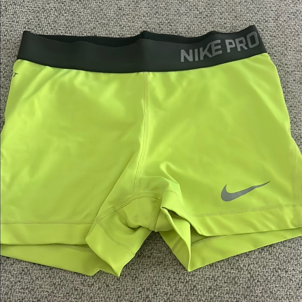 Nike Pro Lime Green Training Shorts